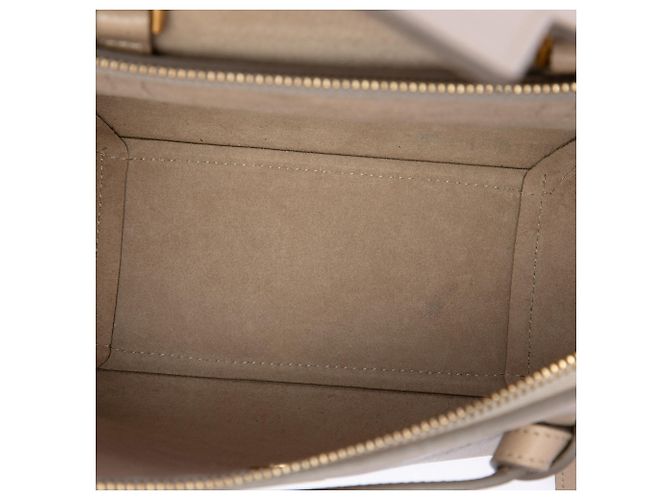 Belt Bag Céline Borsa cintura Celine Nano in pelle di vitello grana Beige - vista 4