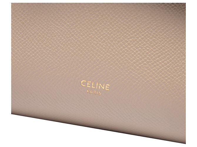 Belt Bag Céline Borsa cintura Celine Nano in pelle di vitello grana Beige - vista 5