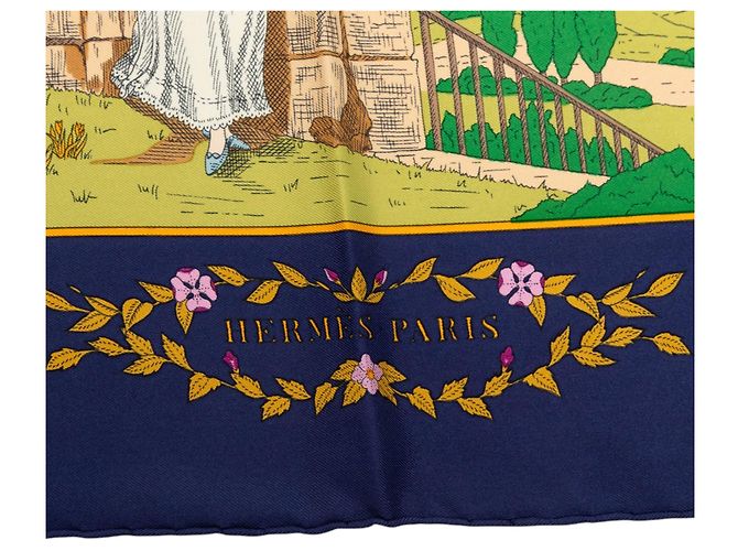 Hermès Blue Costumes Des Departments Seidentuch 90 - Ansicht 3