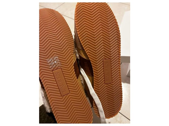 Lauren Ralph Lauren Sneakers in camoscio e shearling - vista 3