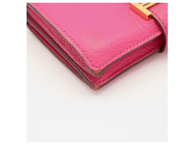 Béarn Hermès Hermes Bearn Card Case in Rose Shocking - vista 4