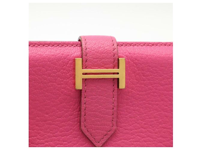 Béarn Hermès Hermes Bearn Card Case in Rose Shocking - vista 5