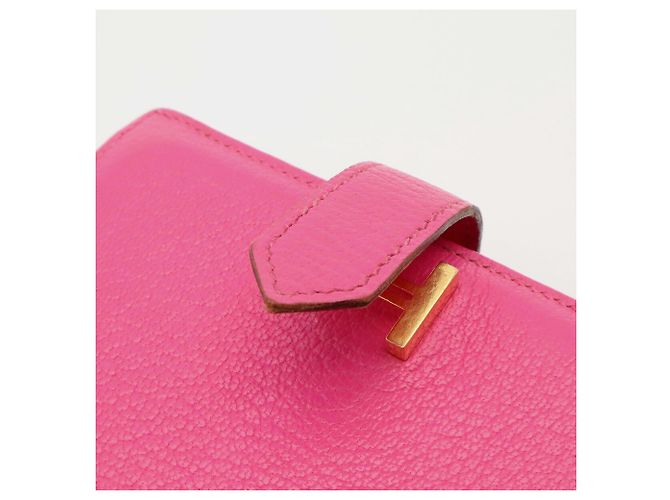 Béarn Hermès Hermes Bearn Card Case in Rose Shocking - vista 6