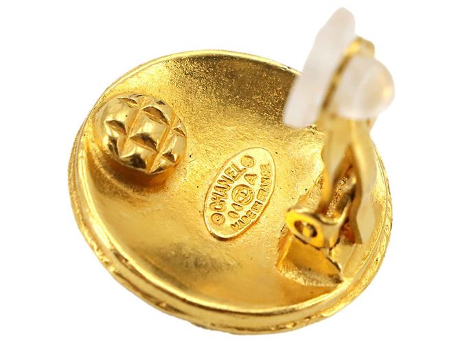 Orecchini a clip Chanel Coco Mark in oro - vista 2