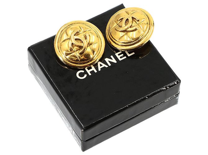 Chanel Coco Mark Gold Clip-Ohrringe - Ansicht 2