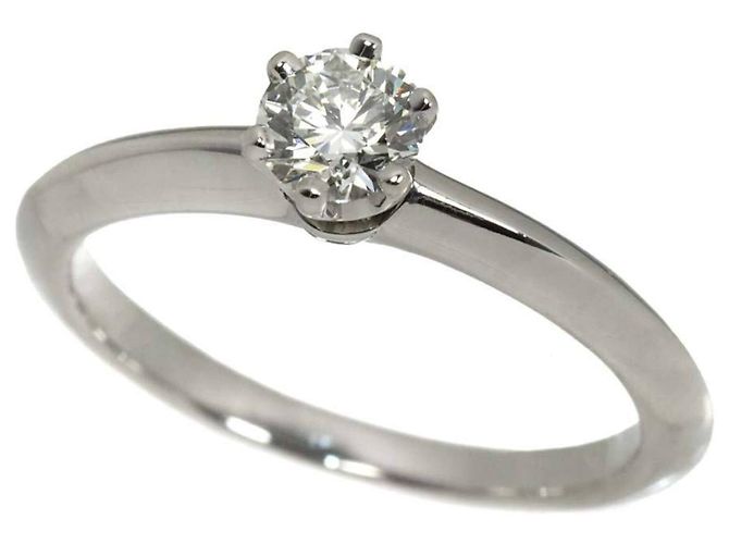 Autre Marque Tiffany & Co. Platin Solitärring - Ansicht 5