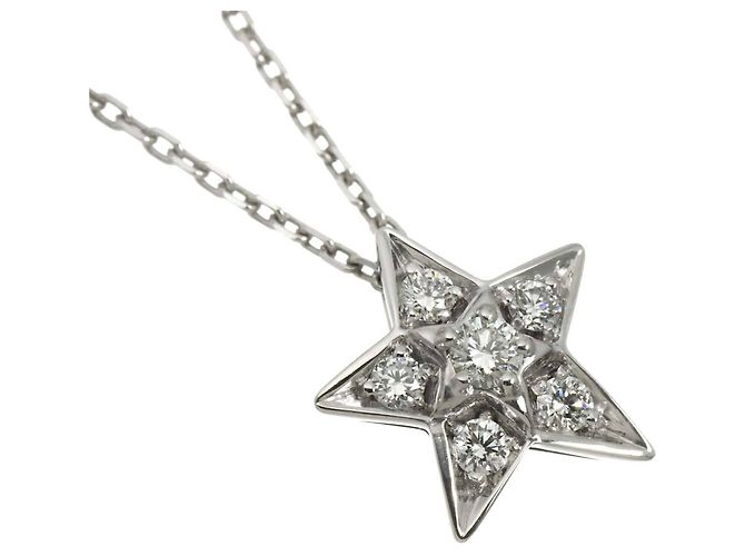 Collana Chanel Comet in diamanti e oro bianco 18K - vista 3