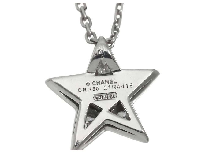 Collana Chanel Comet in diamanti e oro bianco 18K - vista 4
