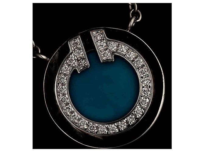 Autre Marque Collana Tiffany & Co. T Circle Turquoise Diamond - vista 8