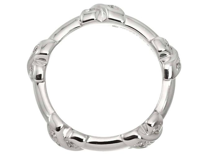 Autre Marque Anello fede Tiffany & Co. in oro bianco 18K con diamanti - vista 6
