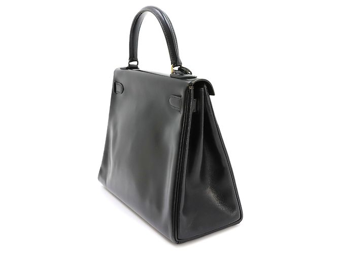 Hermès Borsa Hermes Kelly 28 in pelle Box Calf nera - vista 4