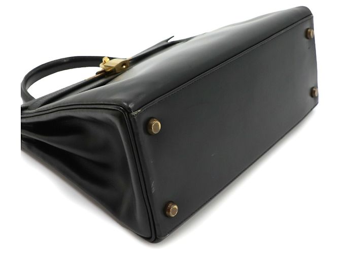 Hermès Borsa Hermes Kelly 28 in pelle Box Calf nera - vista 5