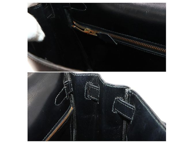 Hermès Borsa Hermes Kelly 28 in pelle Box Calf nera - vista 9