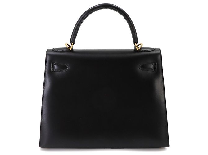 Hermès Borsa Hermes Kelly 28 Box Calf Black - vista 3