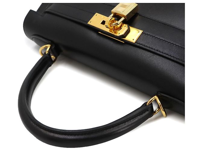 Hermès Borsa Hermes Kelly 28 Box Calf Black - vista 6