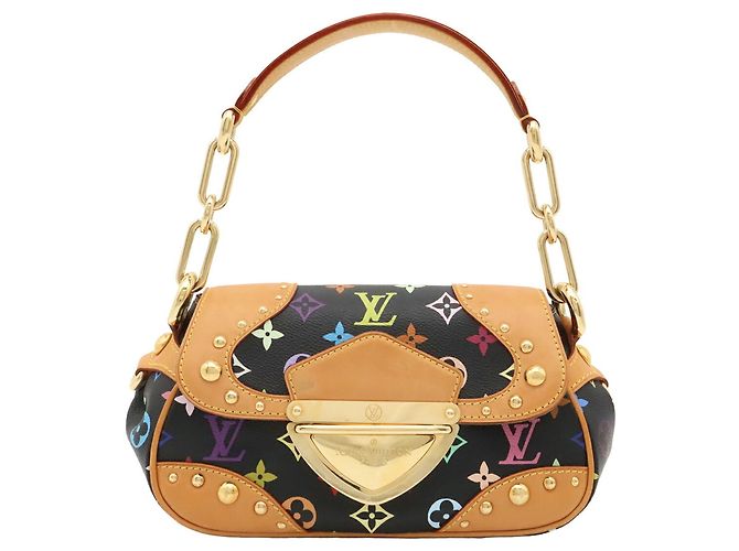 Borsa a tracolla Louis Vuitton Monogram Multicolor Marilyn Chain Noir Black - vista 2