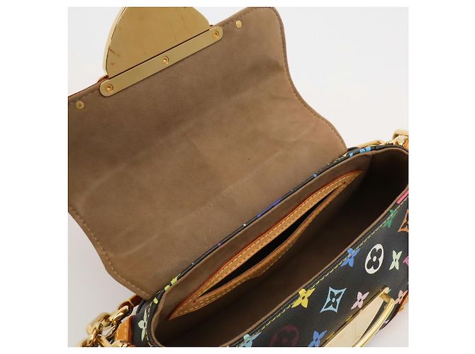 Borsa a tracolla Louis Vuitton Monogram Multicolor Marilyn Chain Noir Black - vista 6