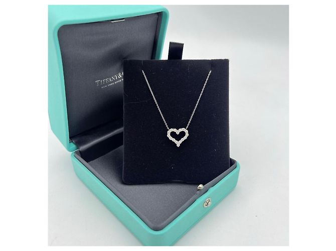 Colar de Coração de Diamantes Tiffany & Co. Platina - vista 3