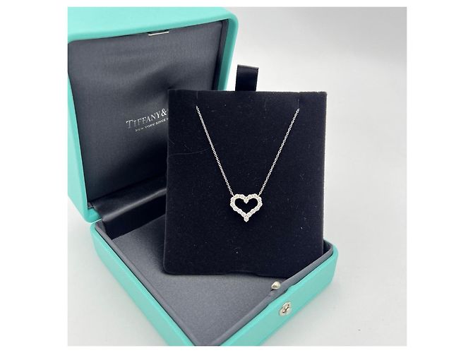 Colar de Coração de Diamantes Tiffany & Co. Platina - vista 4