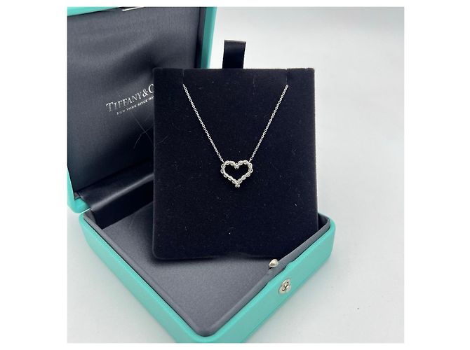 Colar de Coração de Diamantes Tiffany & Co. Platina - vista 5