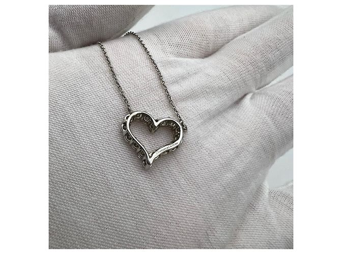 Colar de Coração de Diamantes Tiffany & Co. Platina - vista 7
