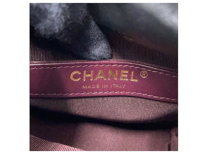 Borsa a tracolla Chanel in pelle d'agnello nera - vista 14