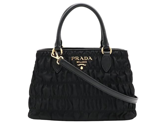 Bolsa de mão/Bolsa de ombro Prada em nylon e couro - vista 2