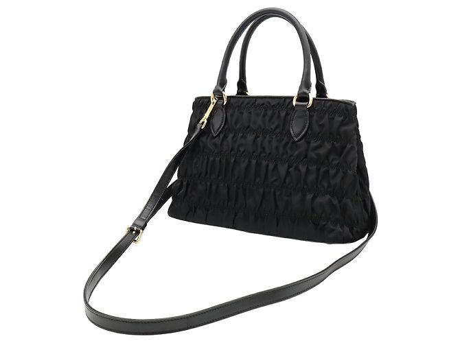 Bolsa de mão/Bolsa de ombro Prada em nylon e couro - vista 3