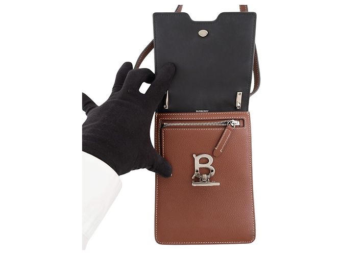 Borsa a tracolla Burberry Robin TB Leather - vista 5