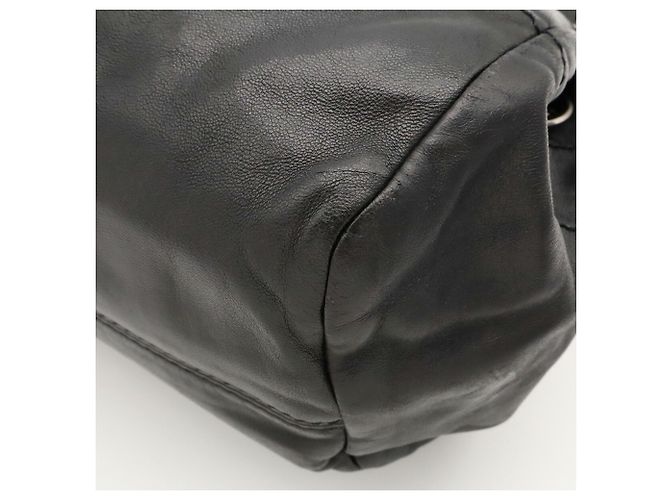 Borsa a tracolla Chanel in pelle nera - vista 4