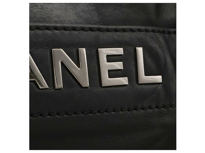 Borsa a tracolla Chanel in pelle nera - vista 6