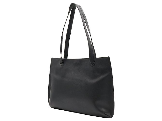 Borsa Tote/Spalla Chanel in pelle di vitello martellata nera - vista 3