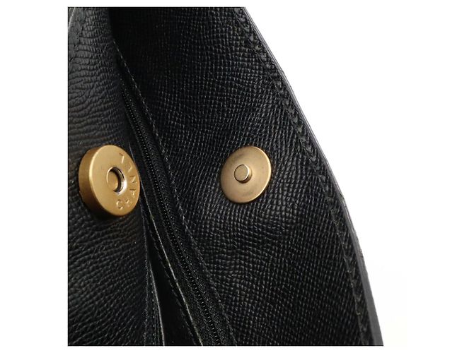 Borsa Tote/Spalla Chanel in pelle di vitello martellata nera - vista 7