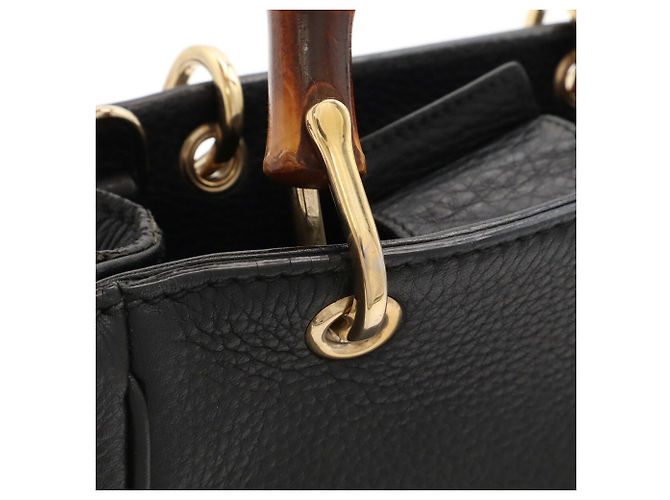 Borsa a mano Gucci Bamboo Mini Shopper - vista 7