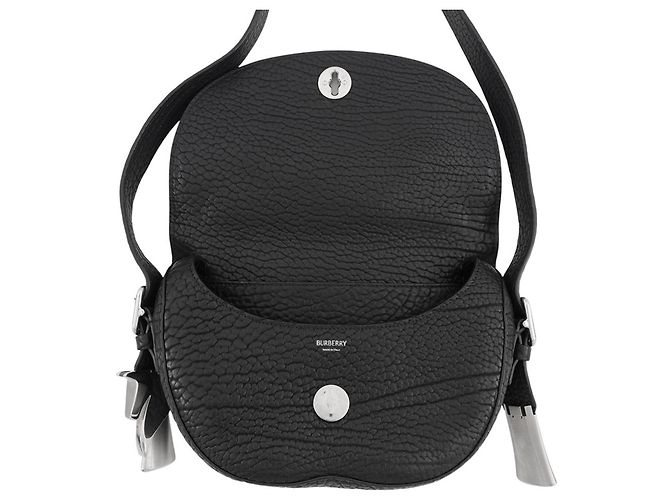 Borsa a tracolla Burberry in pelle nera - vista 5