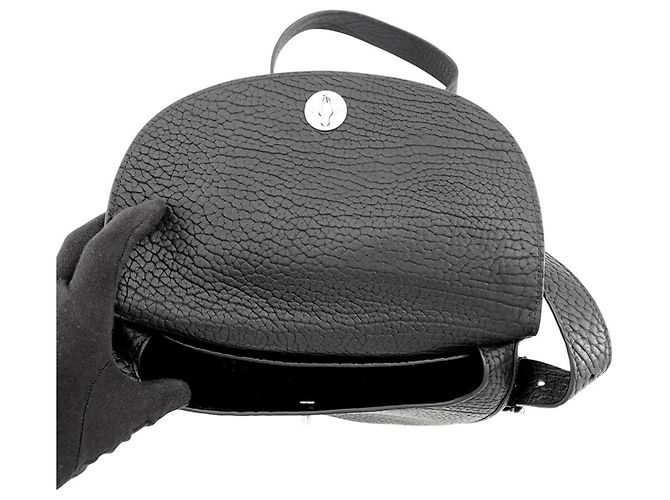 Borsa a tracolla Burberry in pelle nera - vista 6