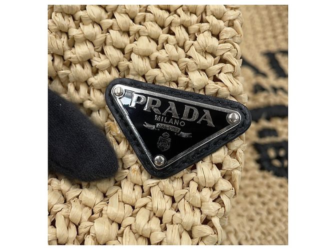 Bolso Tote Prada de rafia crochet - vista 10