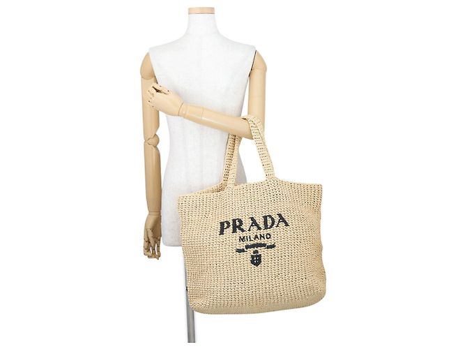 Bolso Tote Prada de rafia crochet - vista 4