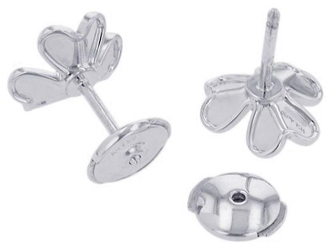 Pendientes Van Cleef & Arpels Frivole Mini en oro blanco de 18K - vista 3