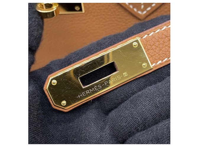 Hermès Borsa Hermes Birkin 30 Gold Togo - vista 11