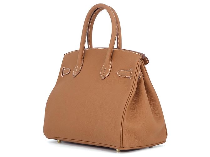 Hermès Borsa Hermes Birkin 30 Gold Togo - vista 2