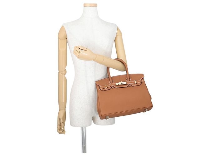 Hermès Borsa Hermes Birkin 30 Gold Togo - vista 4