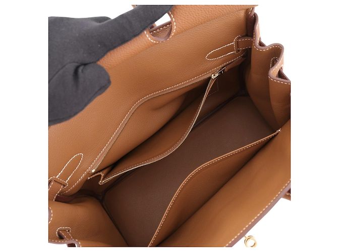Hermès Borsa Hermes Birkin 30 Gold Togo - vista 7