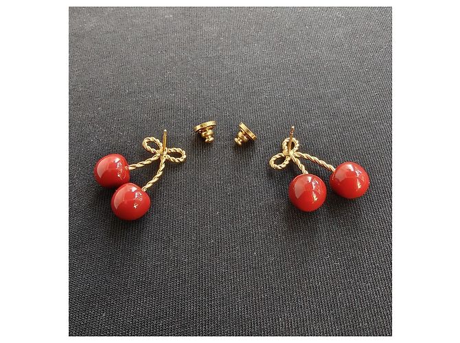 Pendientes Valentino Cherryfic de metal y esmalte - vista 4
