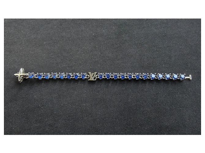 Bracciale Tennis Louis Vuitton LV Blue Crystal - vista 5