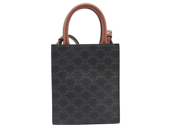 Céline Celine Vertical Cabas Triomphe Coated Canvas Small - vista 2