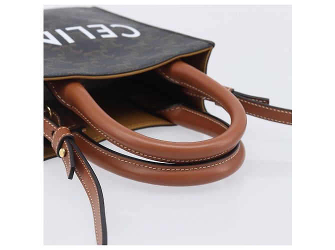 Céline Celine Vertical Cabas Triomphe Coated Canvas Small - vista 7