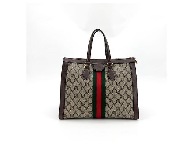 Gucci Ophidia Top Handle GG Coated Canvas Medium - vista 2