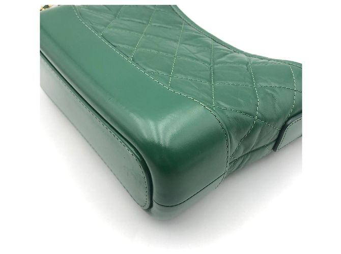 Borsa Hobo Chanel in pelle verde - vista 13
