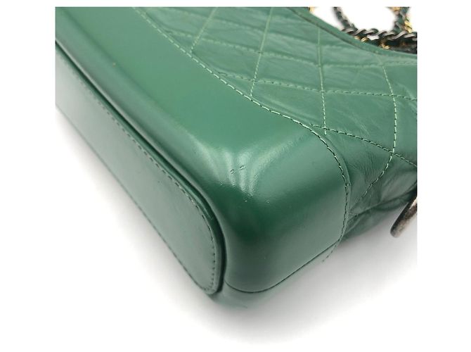 Borsa Hobo Chanel in pelle verde - vista 15